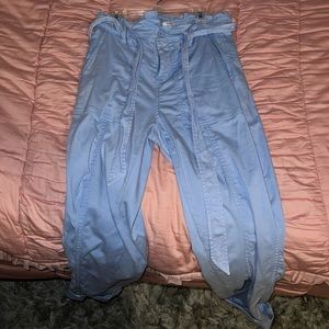 Crown and ivy paperbag blue pants